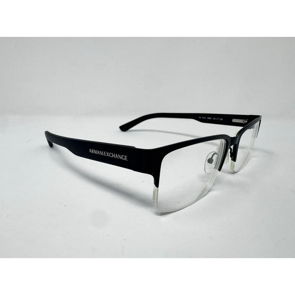 Armani Exchange AX1014 6063 Black Eyeglass Frames 53-17-145 Authentic